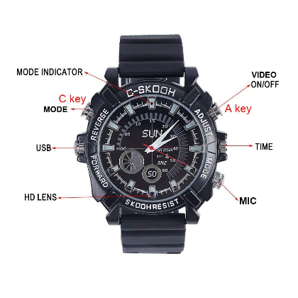 Spy Watch Camera Waterproof 32GB Night Vision